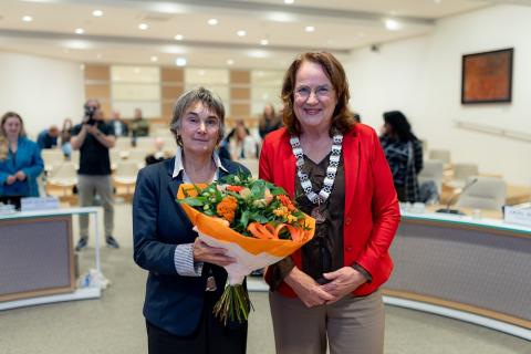 Nieuwe griffier M.Veeger en burgemeester Van Selm